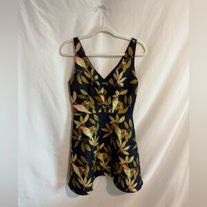 Eva Franco Black Floral Mini Dress